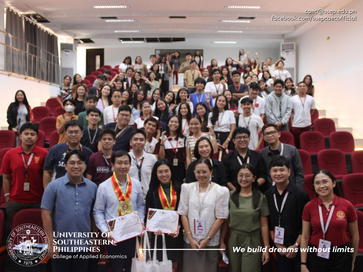 The College of Applied Economics (CAEc) successfully held the Academic, Research, and International Societal Exchange (ARISE) 2026 through a lecture on socio-economic research entitled “Structural Equation Modeling (SEM) as an Approach in Socio-Economic Research”