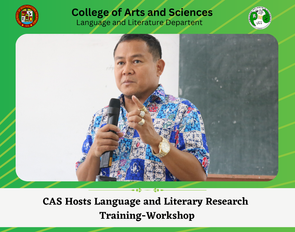 CAS Hosts Language and Literary Research Training-Workshop with Dr. Rodney C. Jubilado