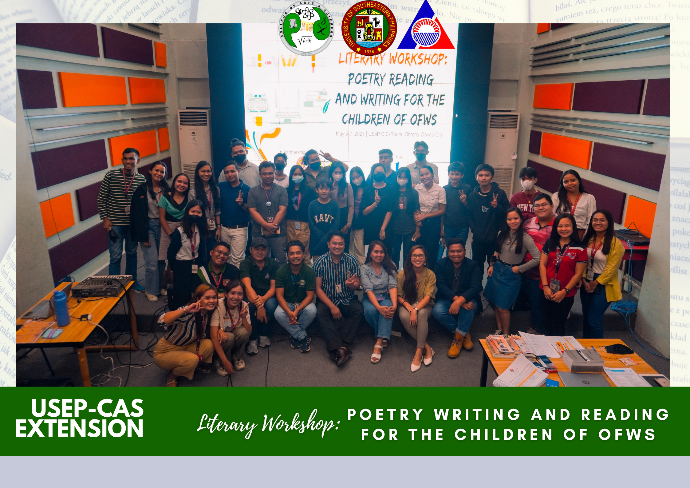 CAS Extension Unit Partners with OWWA RWO XI through “Literary Workshop: Poetry Writing and Reading for the Children of OFW”