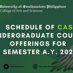 Schedule of CAS Undergraduate Course Offerings for First Semester A.Y. 2023-2024
