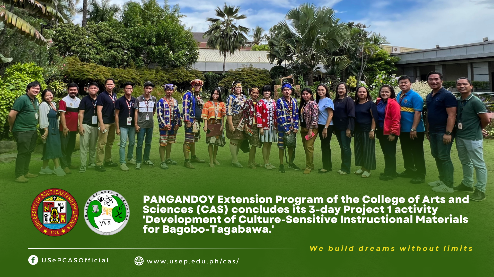USeP CAS PANGANDOY Extension Program Concludes Its 3-day Project 1 Activity ‘Development of Culture-Sensitive Instructional Materials for Bagobo-Tagabawa’