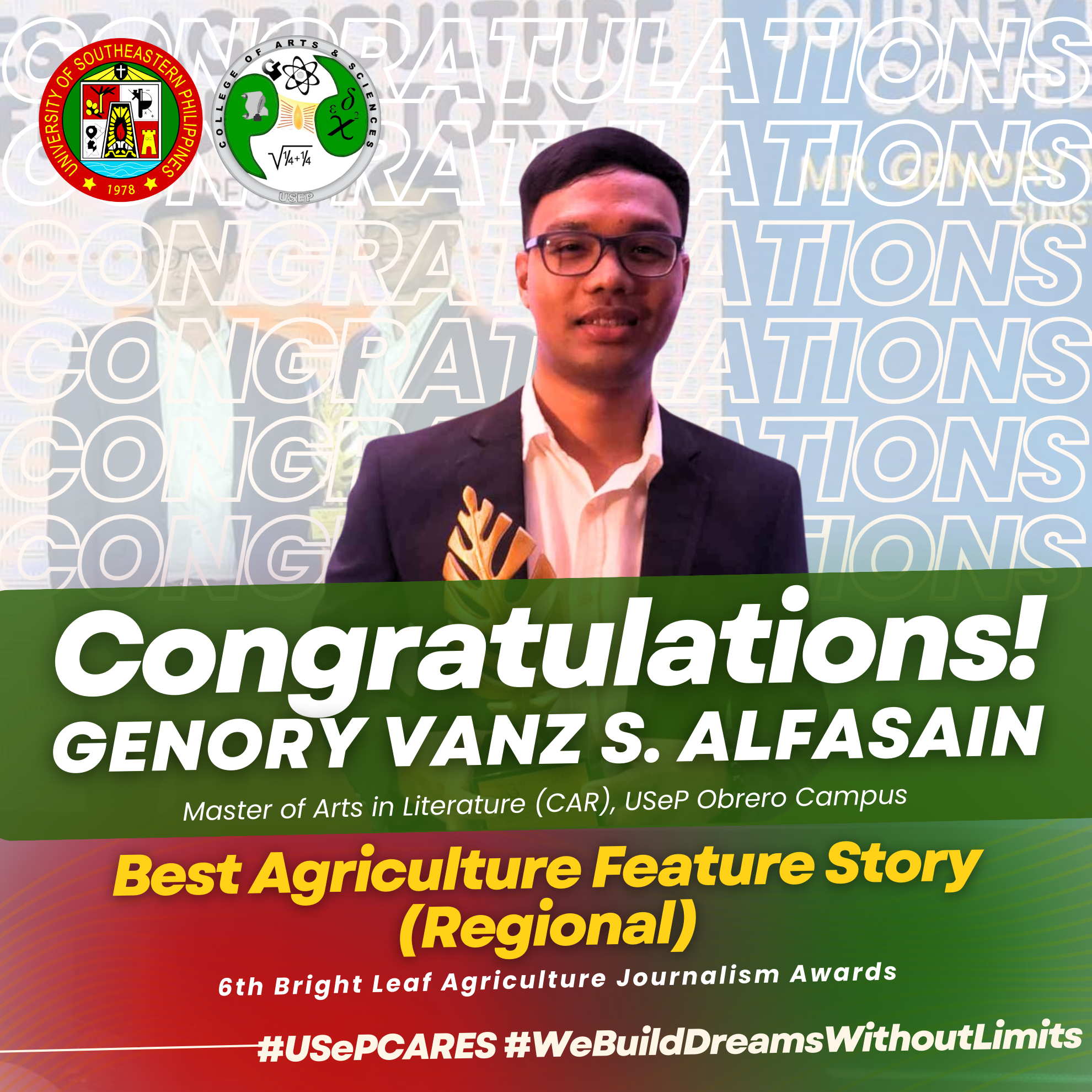 USeP’s MALit Student Clinches Best Agriculture Feature Story Award at the 16th Bright Leaf Agriculture Journalism Awards