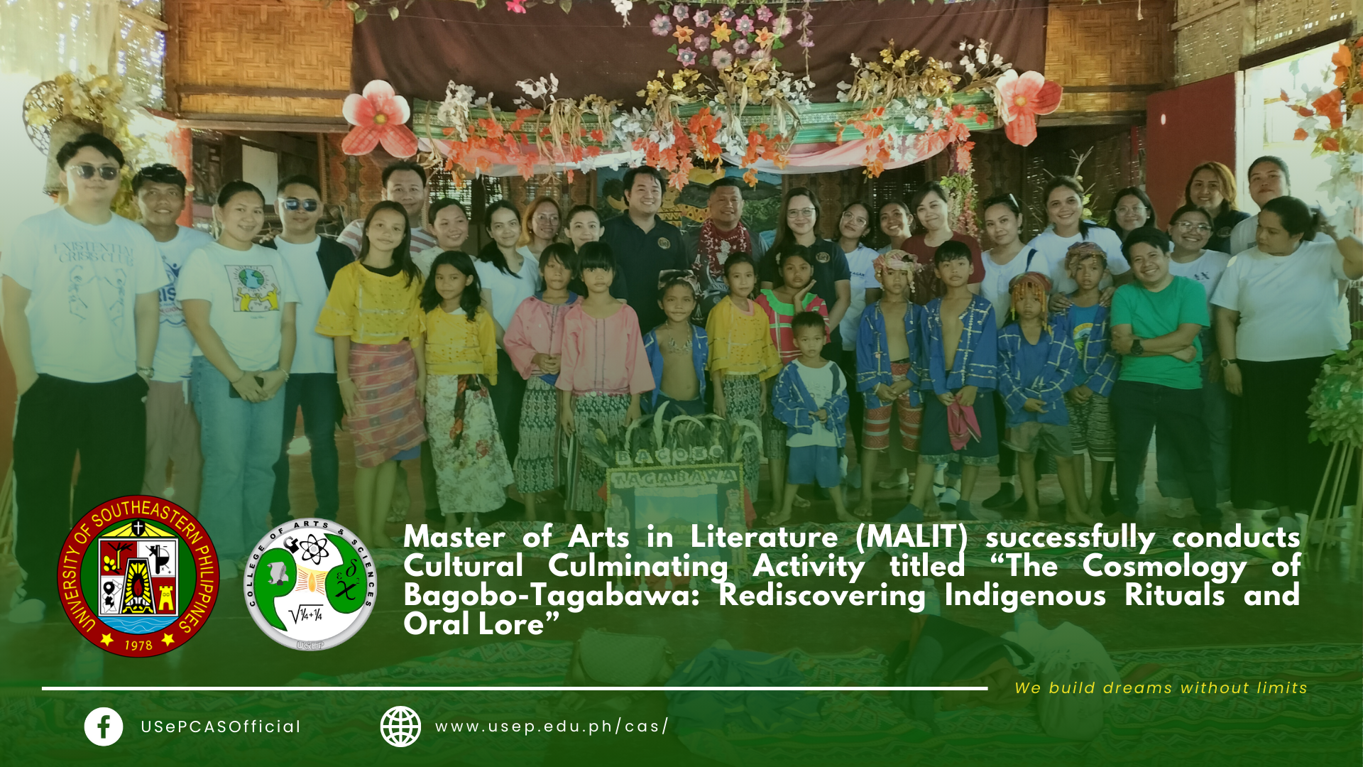 USeP’s MALit program holds cultural culminating pursuit with the Bagobo Tagabawa ICC