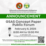 GSAS Concept Paper Public Forum, Second Semester AY 2024-25