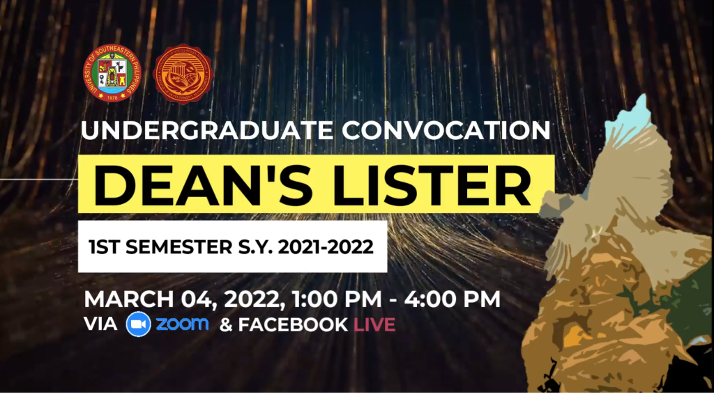 Virtual Convocation Program for Dean’s Lister of 1st Semester SY 2021-2022