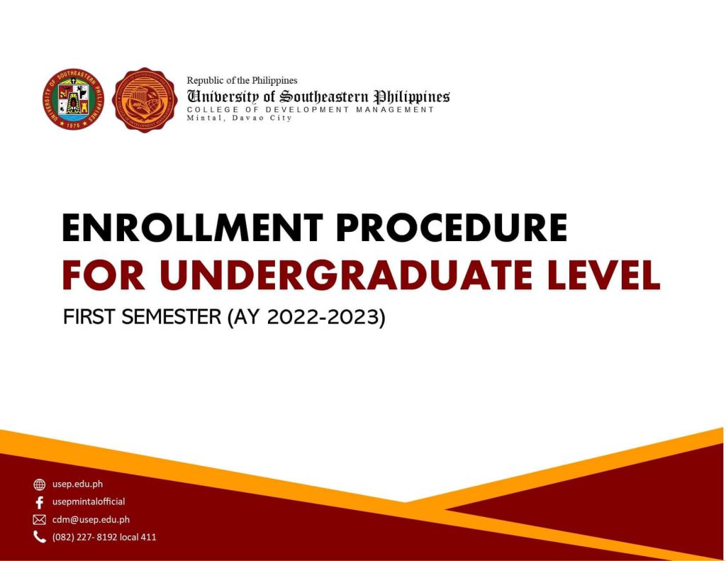 Enrollment Procedure | First Semester of A.Y. 2022-2023