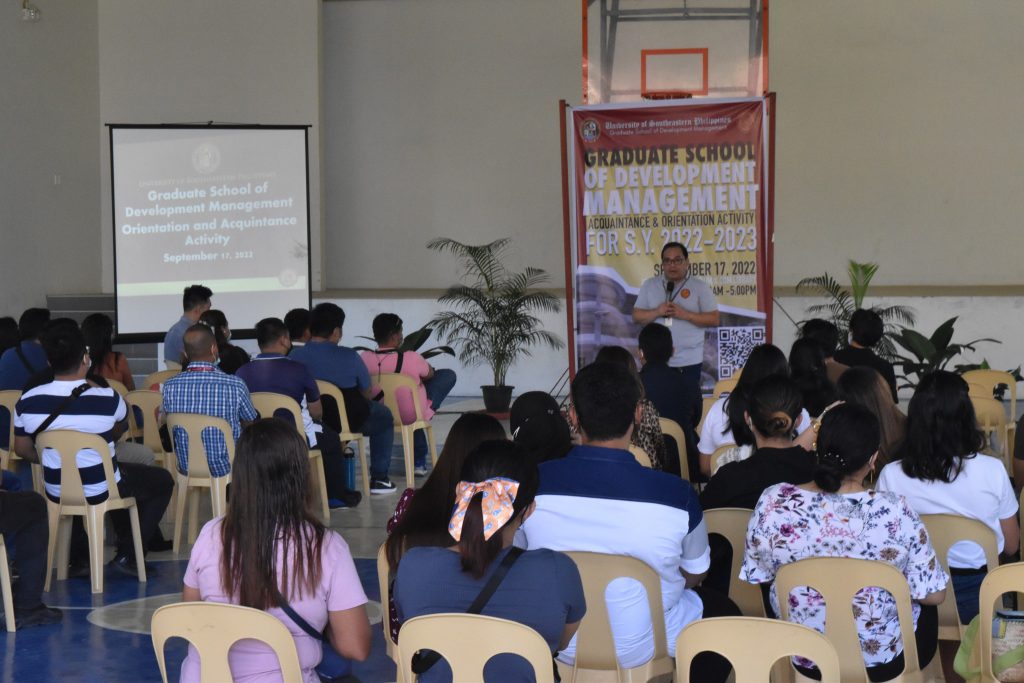 Face-to-face Student Orientation to Graduate Students for the S.Y. 2022-2023