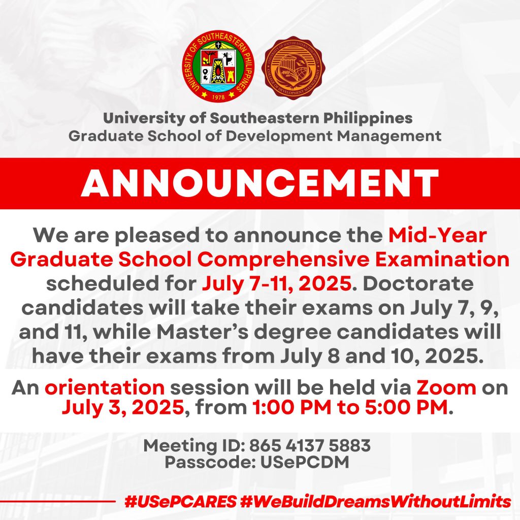 Mid-Year Graduate School Comprehensive Examination