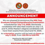 Mid-Year Graduate School Comprehensive Examination