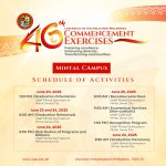 Schedule of Activities for this year’s USeP 46th Commencement Exercises