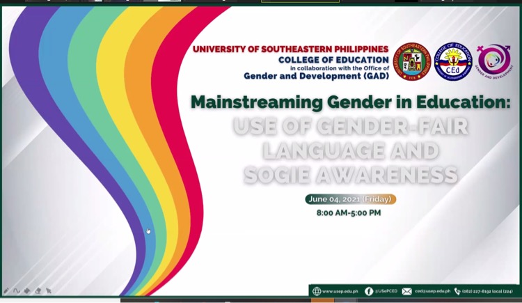 CED conducts webinar on Mainstreaming Gender in Education: Use of Gender-Fair Language and SOGIE Awareness