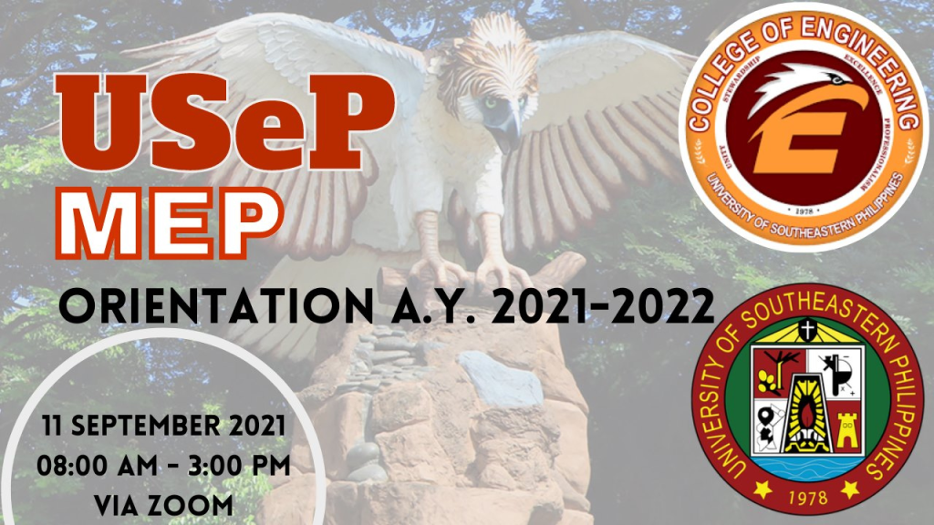 The USeP Master Engineering Program (MEP) Student Orientation for the Academic Year 2021-2022