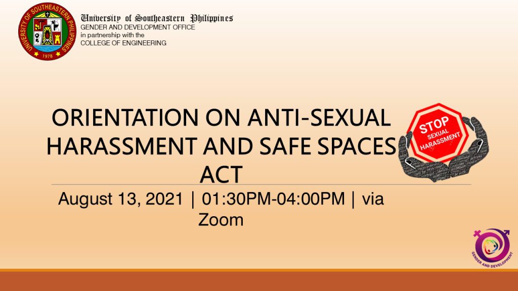 College of Engineering Orientation on Anti-Sexual Harassment and Safe Spaces Act