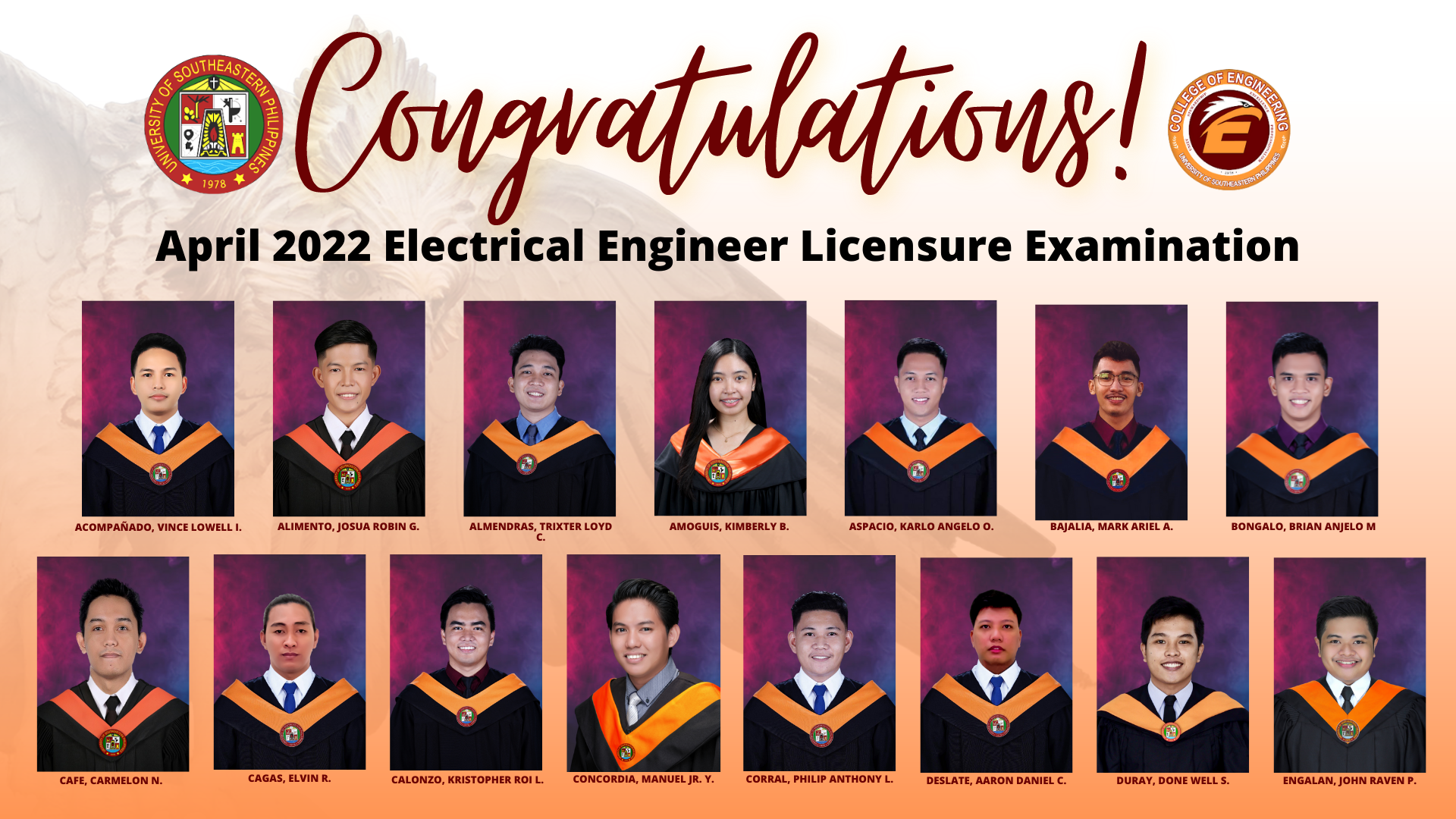 USeP Graduates Electrical Engineer Licensure Exam
