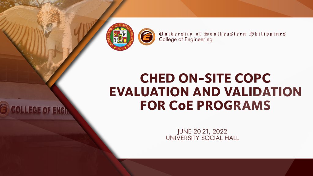USeP College of Engineering conducts on-site CHED COPC Evaluation and Validation