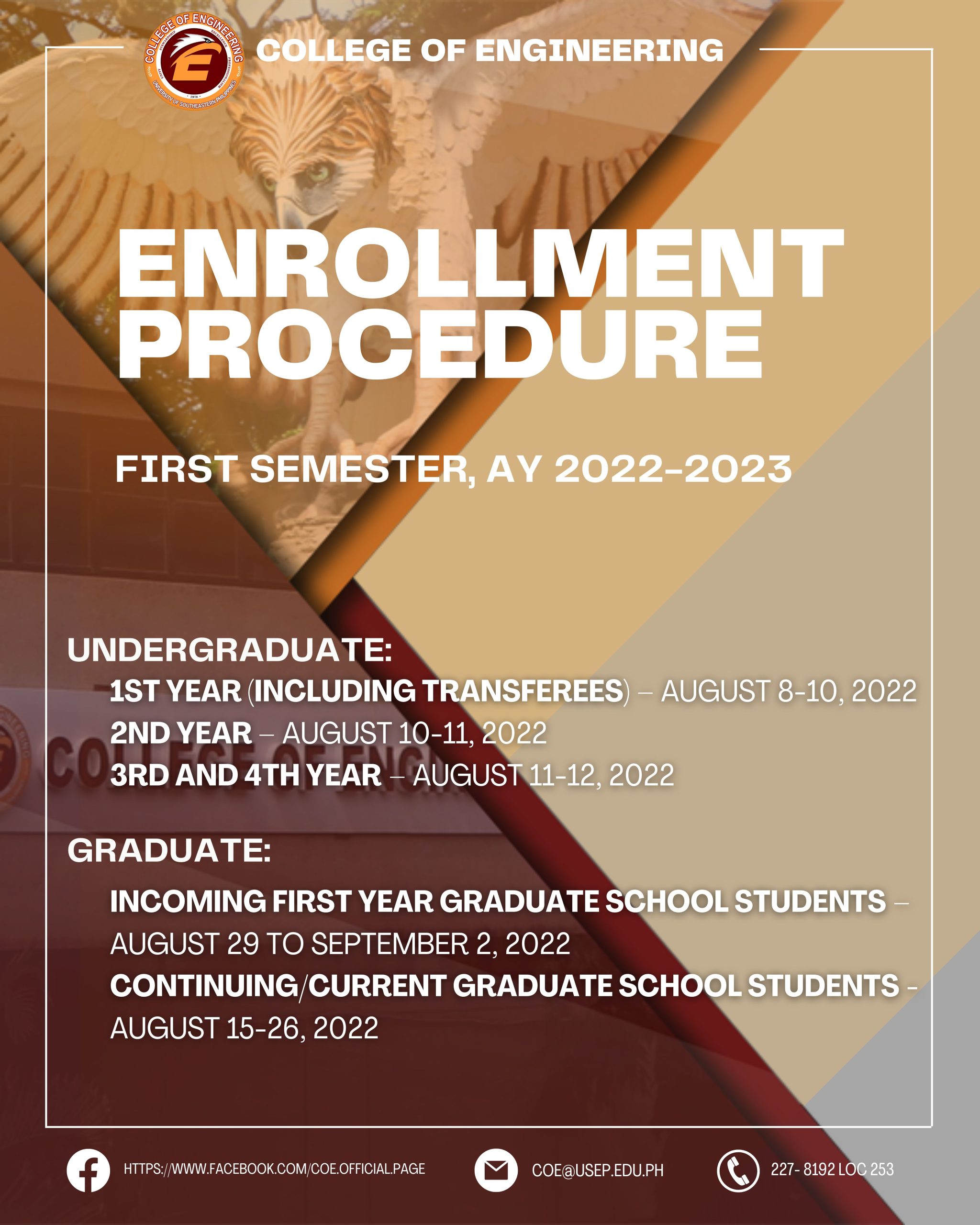 ENROLLMENT PROCEDURE FOR THE FIRST SEMESTER OF AY 2022-2023