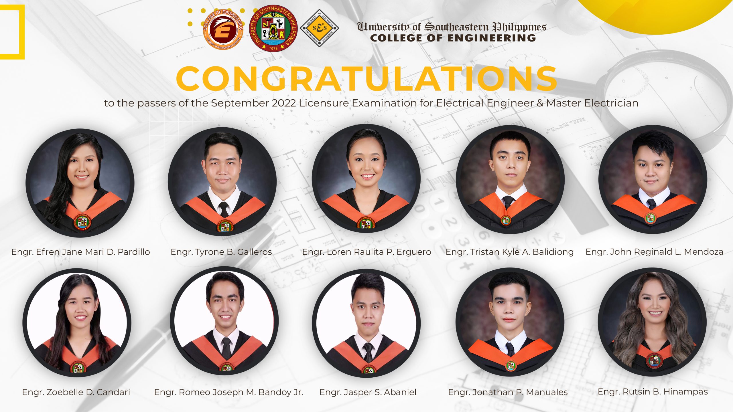 USeP Graduates Electrical Engineer Licensure Examination September 2022