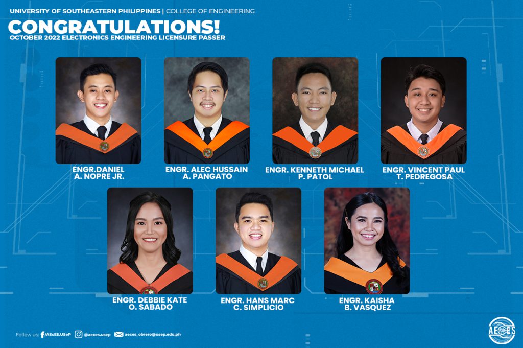 USeP Graduates Electronics Engineer Licensure Exam