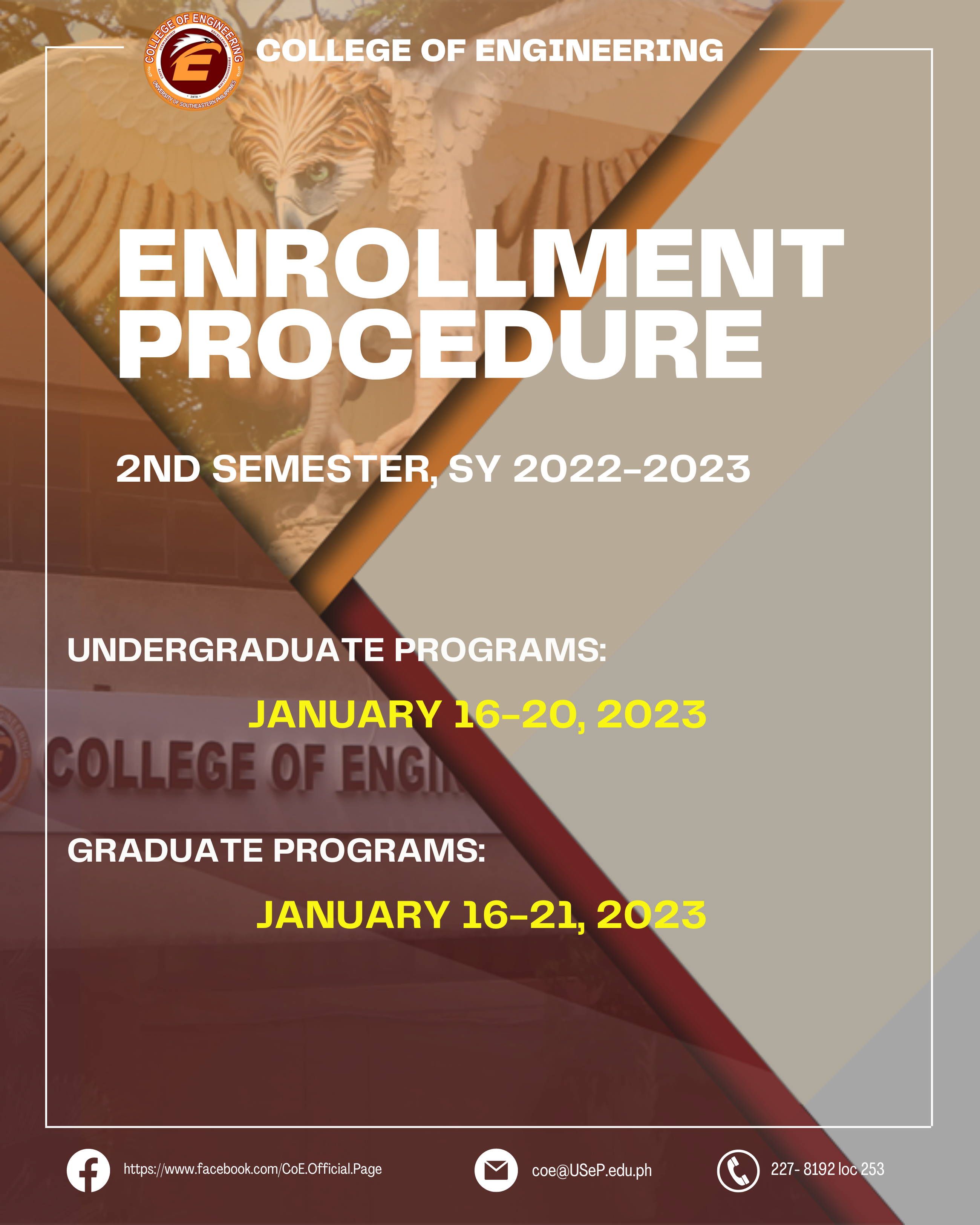 Enrollment Advisory for 2nd Semester SY 2022-2023