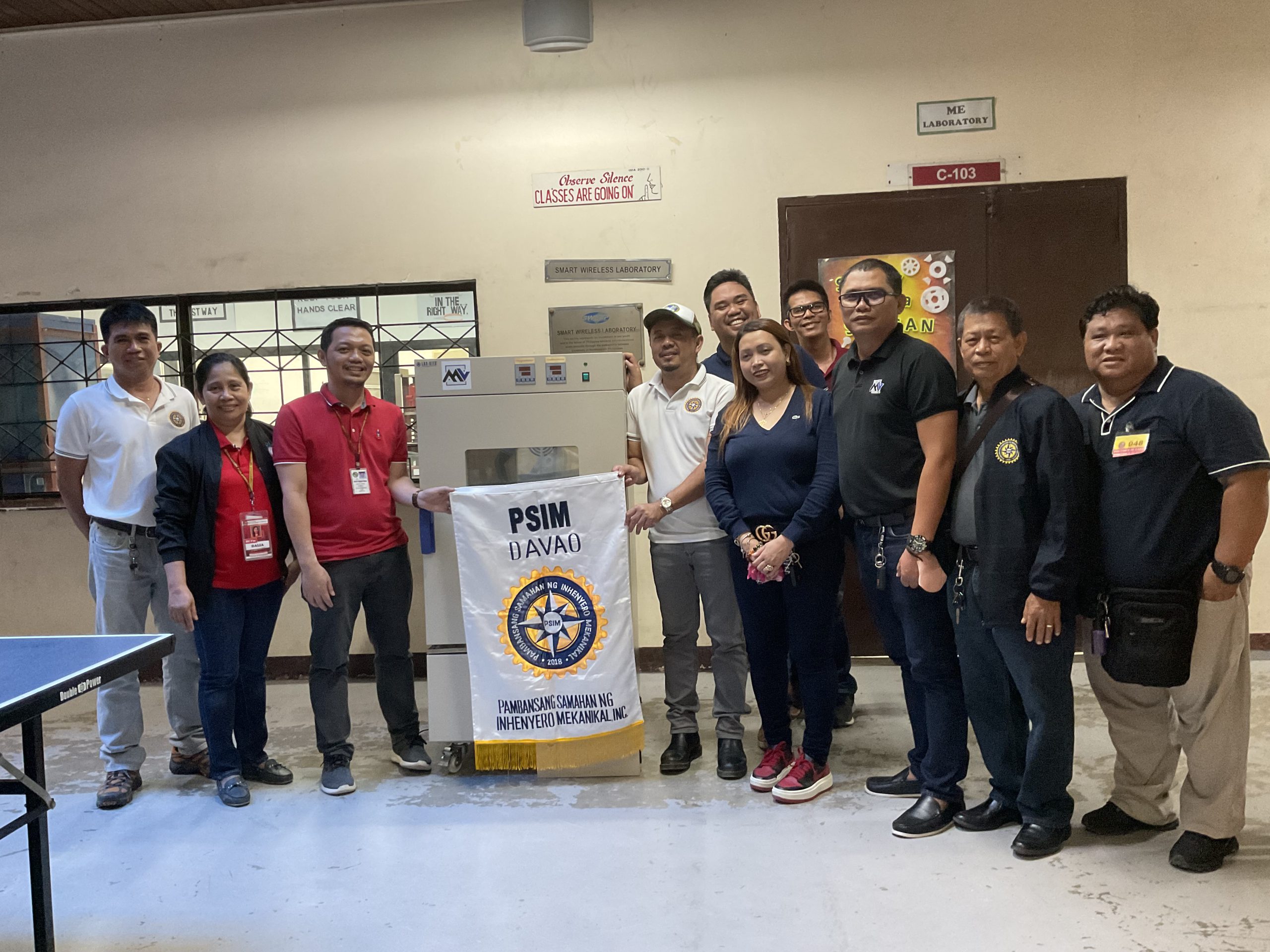 PSIM Davao Chapter donates Stability Testing Chamber to the College of Engineering