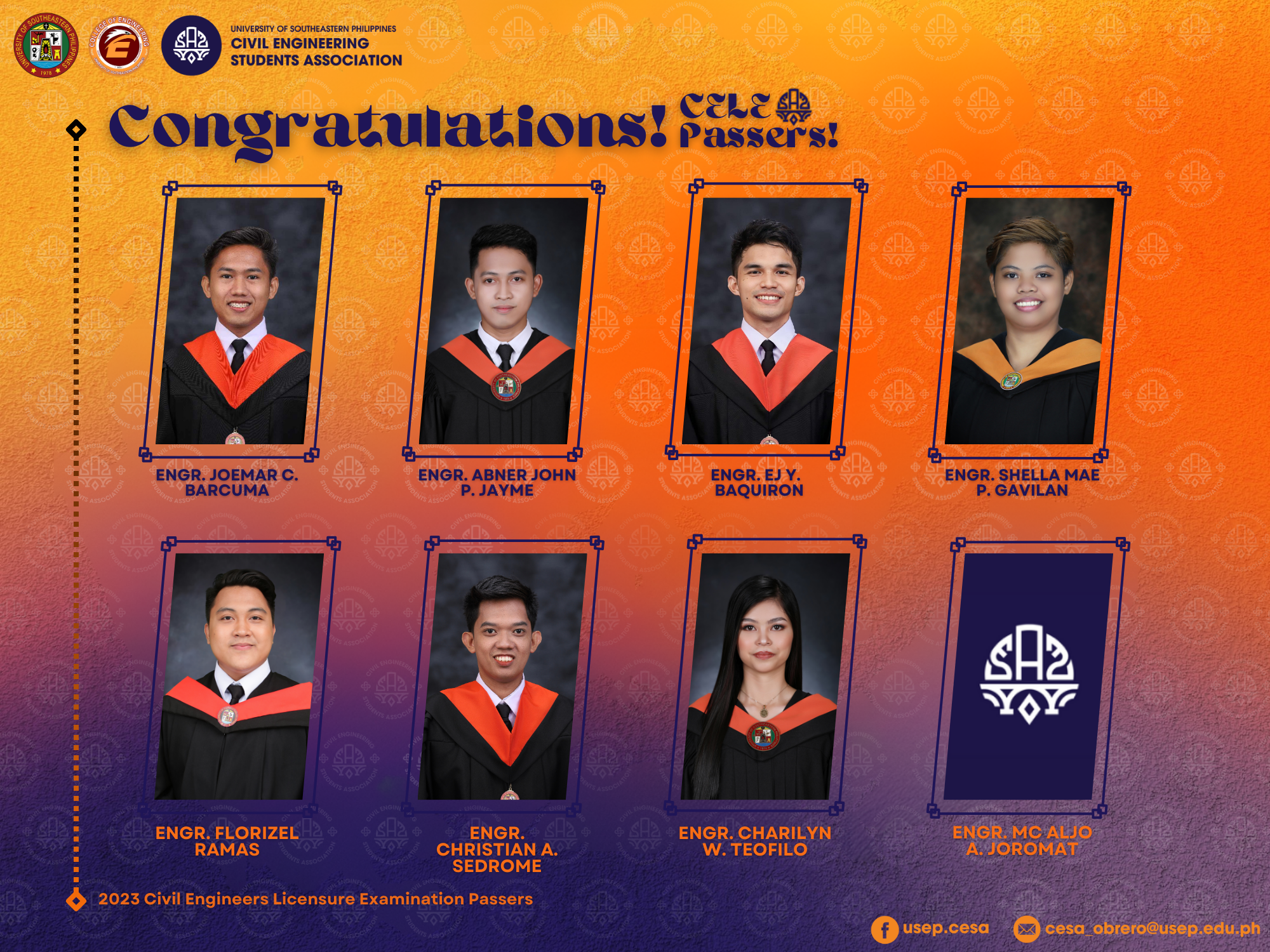 USeP Passers for the November 2023 Civil Engineers Licensure Examination