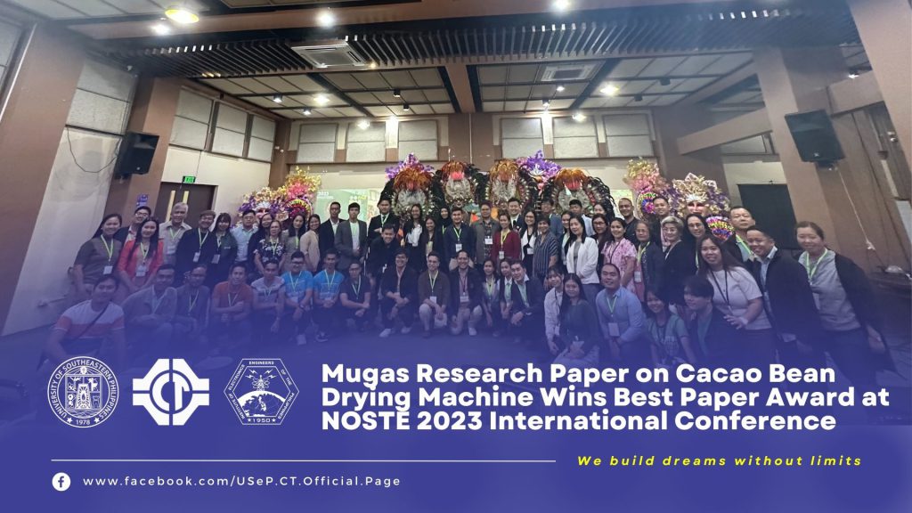 Mugas Research Paper on Cacao Bean Drying Machine Wins Best Paper Award at NOSTE 2023 International Conference