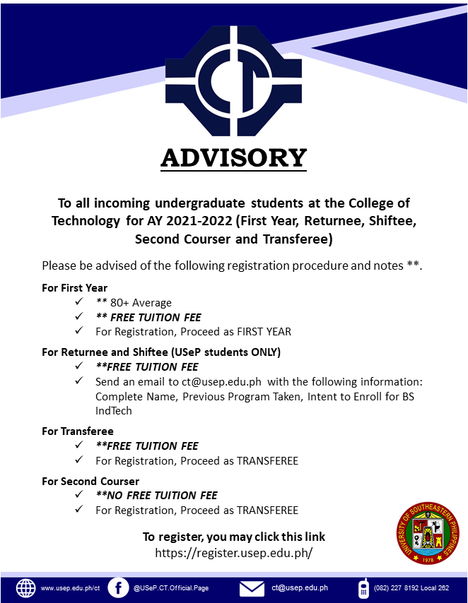 Advisory on College Admission for A.Y. 2021-2022