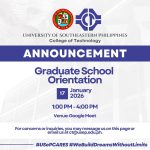 𝗚𝗿𝗮𝗱𝘂𝗮𝘁𝗲 𝗦𝗰𝗵𝗼𝗼𝗹 𝗢𝗿𝗶𝗲𝗻𝘁𝗮𝘁𝗶𝗼𝗻 2nd Semester 2025 – 2026