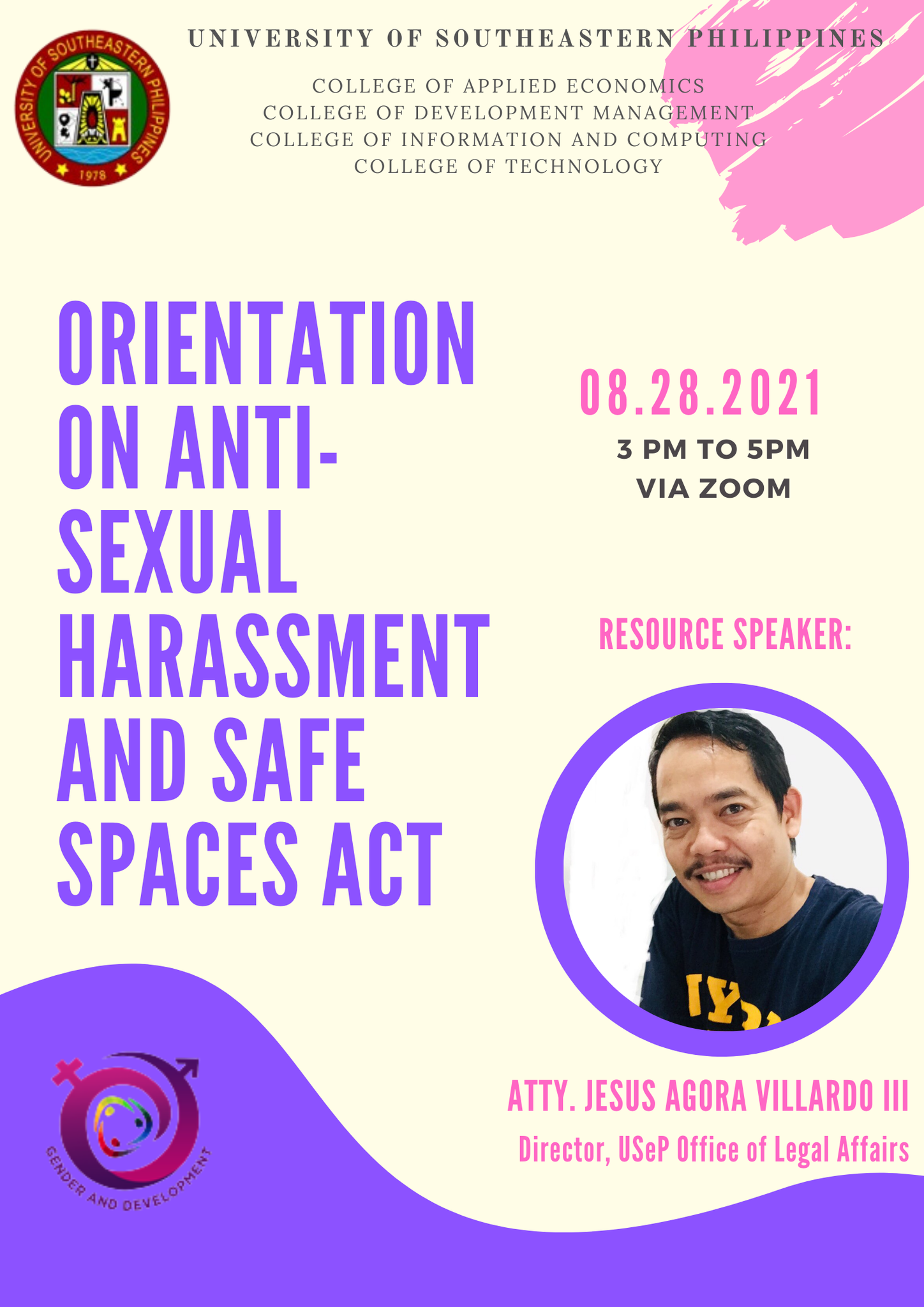 CIC Conducts Orientation on Anti-Sexual Harassment and Safe Spaces Act