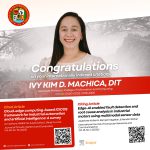 𝘾𝙊𝙉𝙂𝙍𝘼𝙏𝙐𝙇𝘼𝙏𝙄𝙊𝙉𝙎 | Congratulations to Dr. Ivy Kim D. Machica of the College of Information and Computing (CIC) on her citations in Scopus-indexed publications in 2025 and 2026.