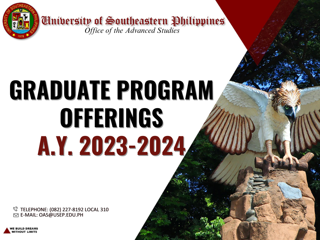 USeP Graduate Program Offerings Academic Year 2023-2024