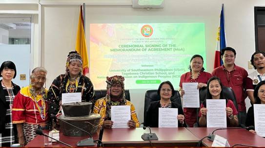 USeP and Tagabawa Christian School sign MOA for Pangandoy Extension Program