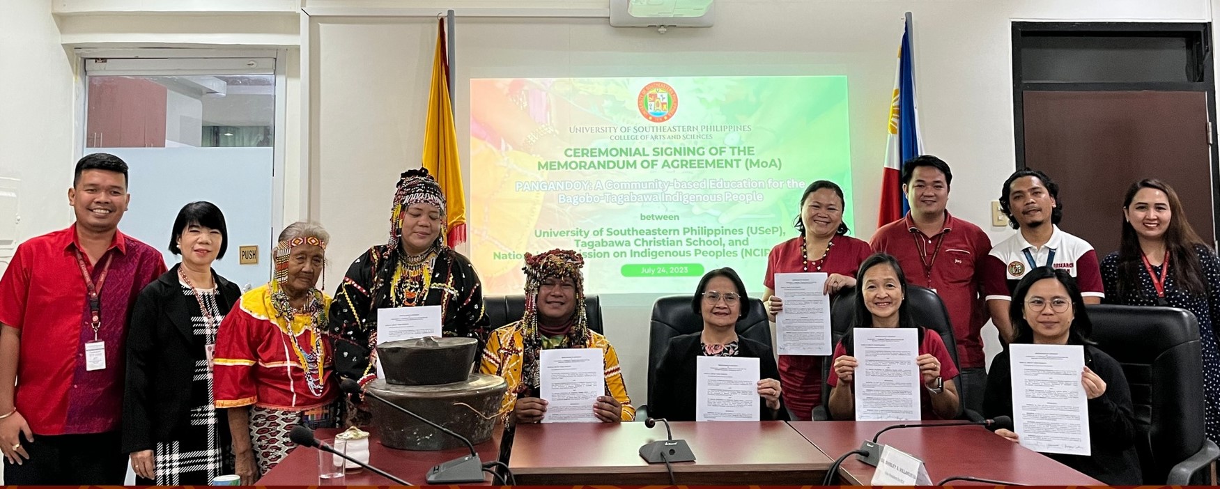 USeP and Tagabawa Christian School sign MOA for Pangandoy Extension Program