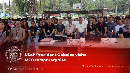 [President in Action] USeP President Gabales visits MEC temporary site