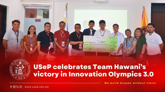 [President in Action] USeP celebrates Team Hawani’s victory in Innovation Olympics 3.0