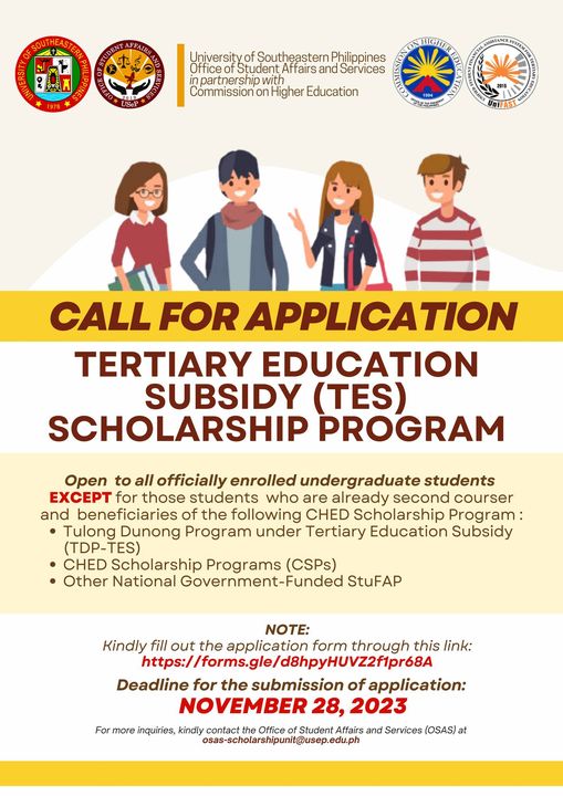 Call for Application of Tertiary Education Subsidy (TES) Scholarship Program