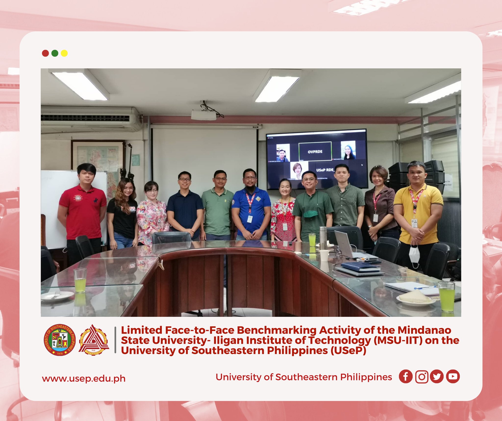 Benchmarking Activity of Mindanao State University- Iligan Institute of Technology (MSU-IIT) to USeP Research, Development, and Extension (RDE)