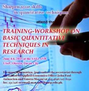 SAEC Training-workshop on Basic Quantitative Techniques for Research