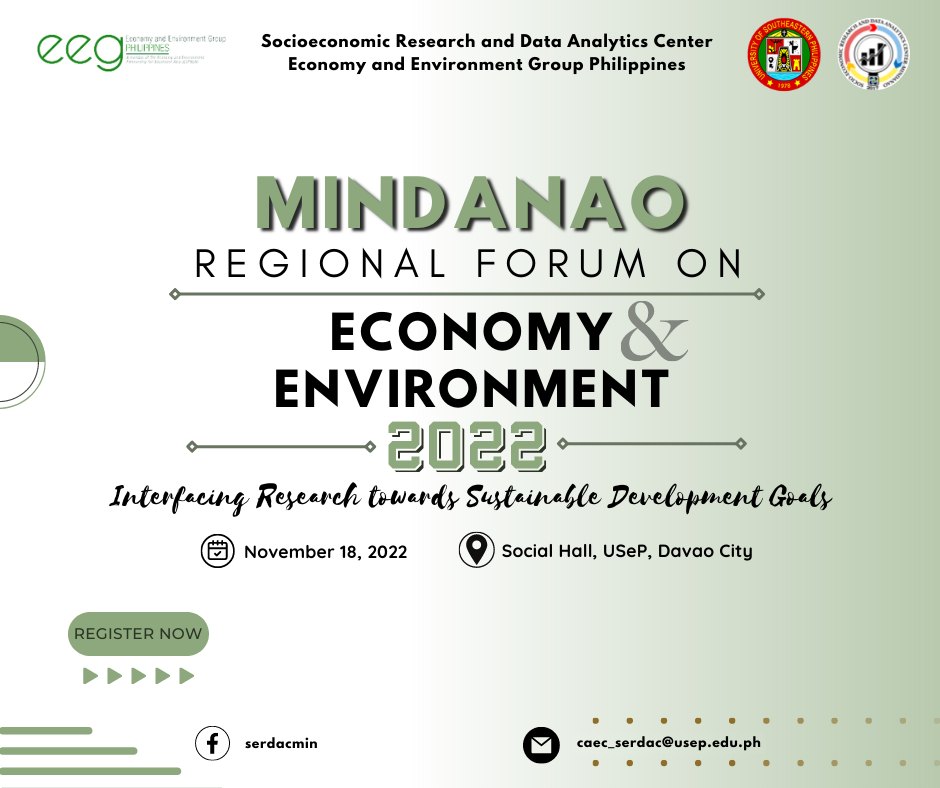 CAEc through SERDAC in partnership with EEG conducts Mindanao Regional Forum on Economy and Environment 2022
