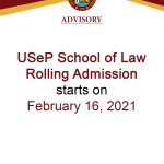 USeP School of Law (SoL) Rolling Admission