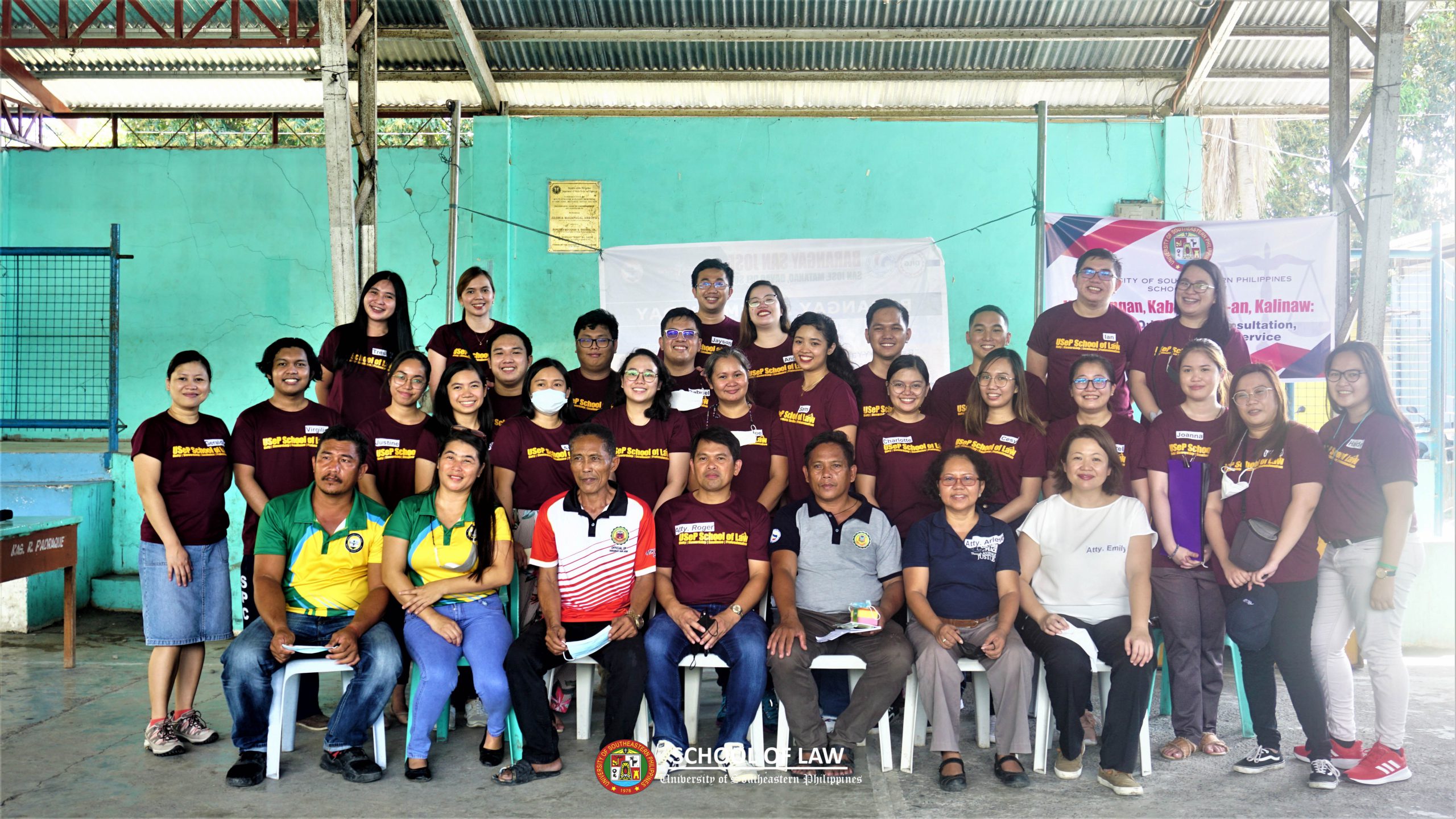 USeP SCHOOL OF LAW CONDUCTS COMMUNITY LEGAL AID MISSION AT BRGY. SAN JOSE, MATANAO DAVAO DEL SUR