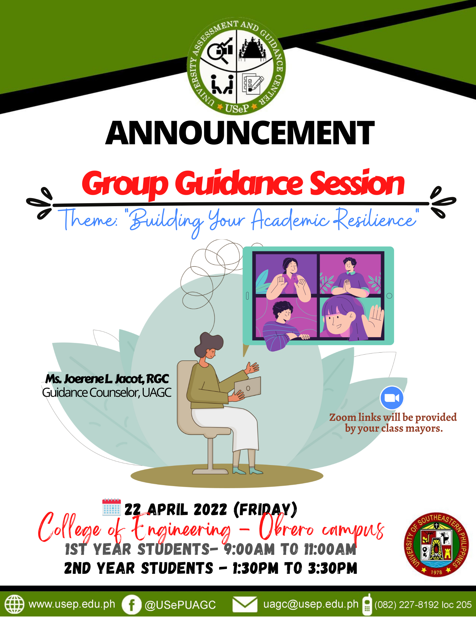 “Building Your Academic Resilience” – A Group Guidance Session