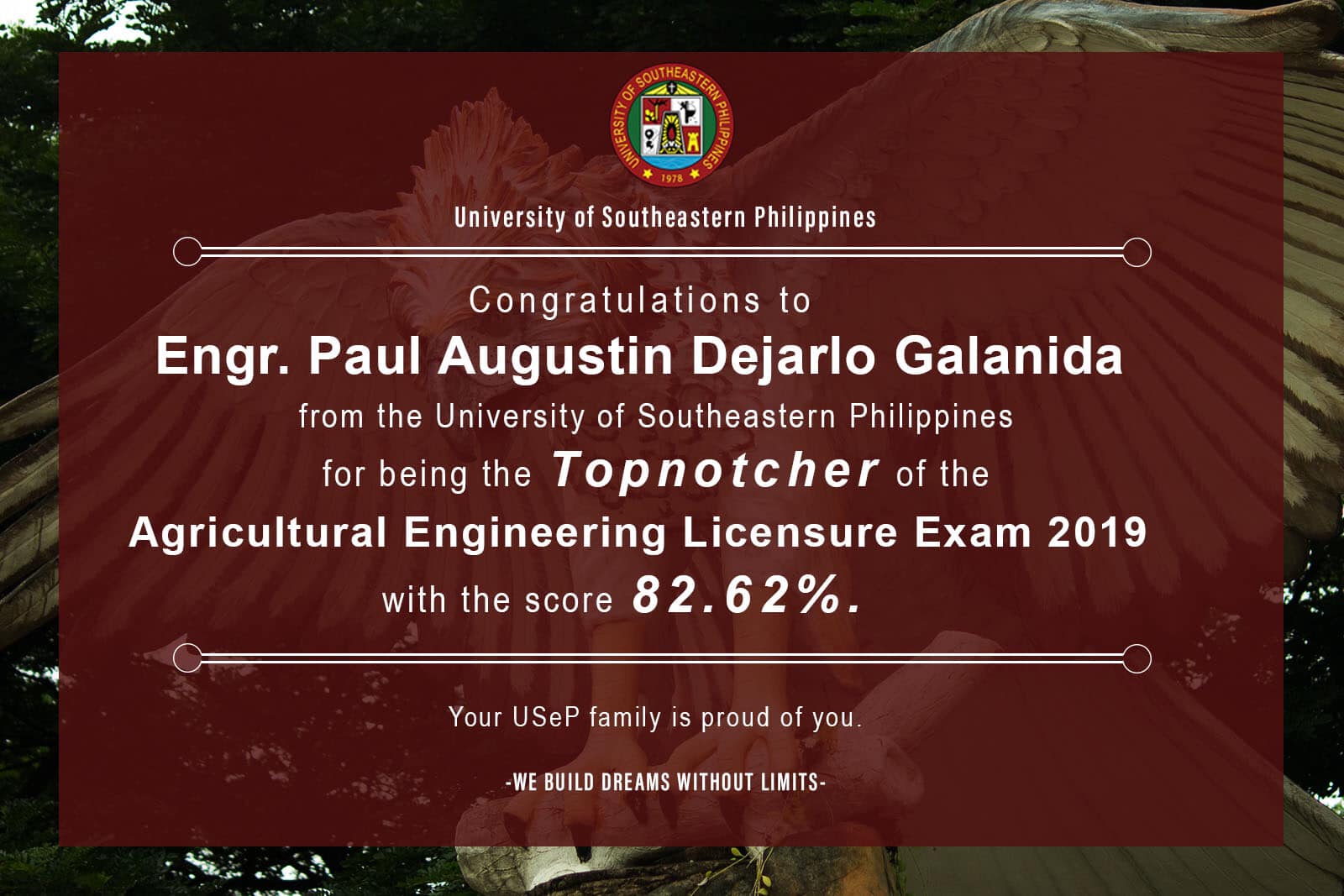 USeP tops Agricultural, Biosystems Engineer Licensure Exams