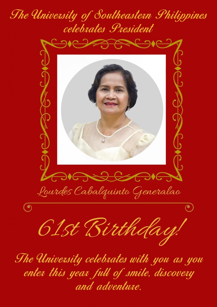 Happy Birthday Pres. Lourdes C. Generalao!