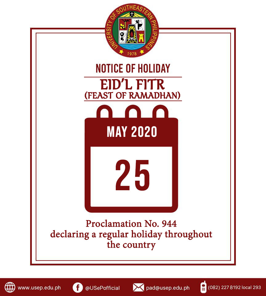 Proclamation No. 944: Declaring May 25, 2020, a Regular Holiday