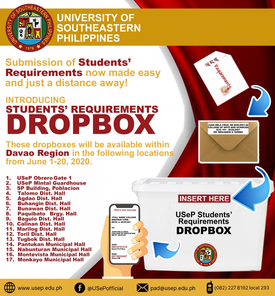 Students’ requirements dropbox