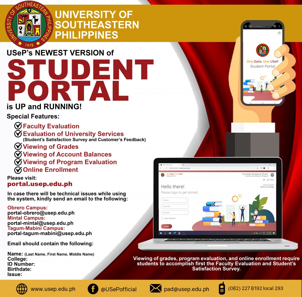 USeP’s newest student portal is now launched
