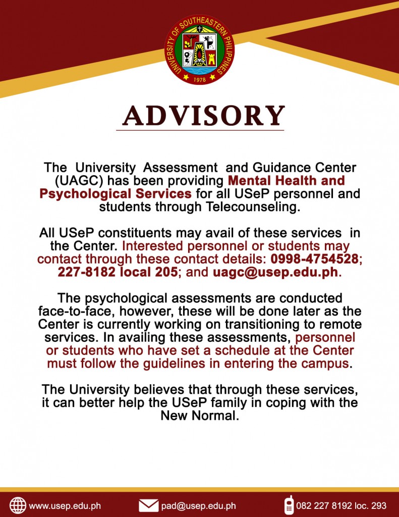 Advisory on Mental Health and Psychological Services