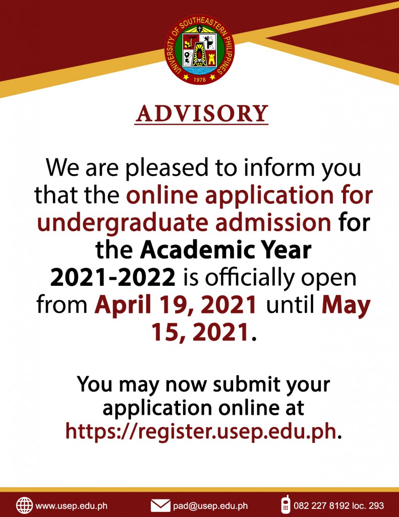 Advisory on the opening of online application for undergraduate admission for the A.Y. 2021 – 2022