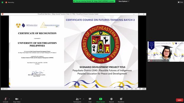 USeP participates in the Certificate Course on Futures Thinking